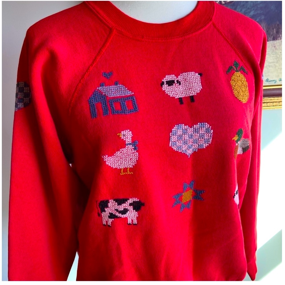 Vintage Embroidered Sweatshirt